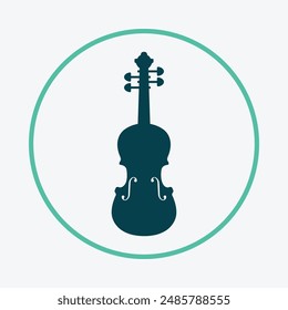 Icono de moda amigable con violín diseño de arte de Ilustración vectorial abstracta atractiva