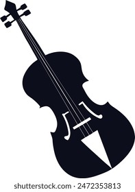 Violine Im Geometrie-Stil Vektorgrafik Silhouette	