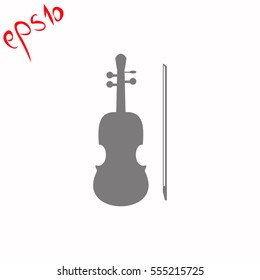 Violin grey icon.