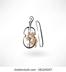 violin grunge icon