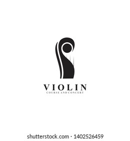 Violin head logo inspiration vector template