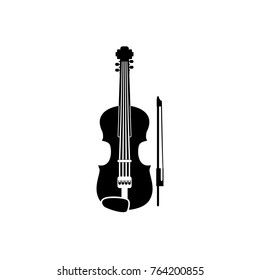 Violin icon , black sign design