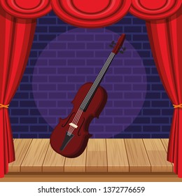 violin icon cartoon