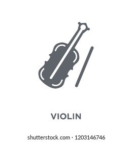 Violin icon. Violin design concept from  collection. Simple element vector illustration on white background.