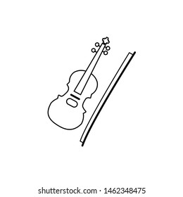 violin icon - design template vector