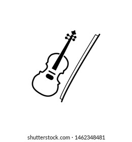 violin icon - design template vector