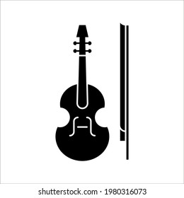 violin icon design. vector illustration on white background. color editable