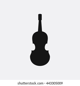 Violin icon illustration isolated vector sign symbol