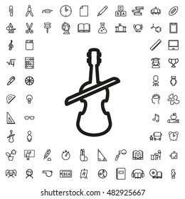Violin icon illustration isolated vector sign symbol