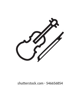 violin icon illustration isolated vector sign symbol