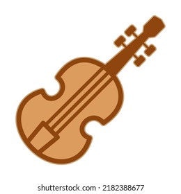 Violin icon isolated on white background. Vector art.