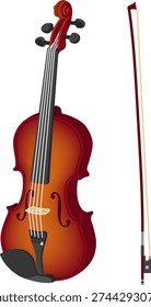 The violin icon isolated on white background