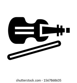 violin icon isolated sign symbol vector illustration - high quality black style vector icons

