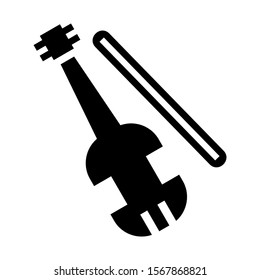 violin icon isolated sign symbol vector illustration - high quality black style vector icons
