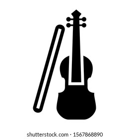violin icon isolated sign symbol vector illustration - high quality black style vector icons

