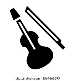 violin icon isolated sign symbol vector illustration - high quality black style vector icons
