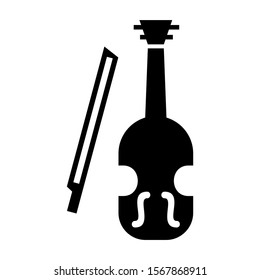 violin icon isolated sign symbol vector illustration - high quality black style vector icons
