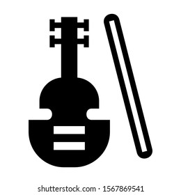 violin icon isolated sign symbol vector illustration - high quality black style vector icons
