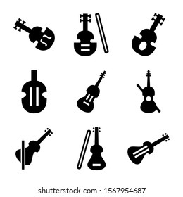 violin icon isolated sign symbol vector illustration - Collection of high quality black style vector icons
