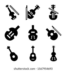 violin icon isolated sign symbol vector illustration - Collection of high quality black style vector icons
