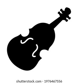 Violin icon isolated vector illustration. High quality black style vector icon