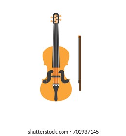 violin icon isolated vector illustration on white transparent background