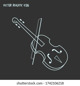 Violin icon line element. Vector illustration of violin icon line isolated on clean background for your web mobile app logo design.