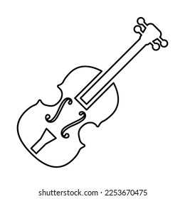 Violin Icon In Line Style
