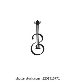 violin icon logo illustration design vector sign symbol