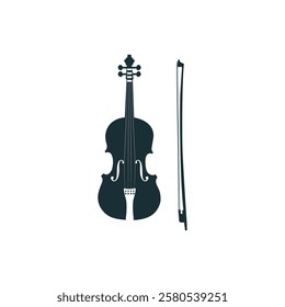 Violin Icon Music Instrument graphic design template stock vector.