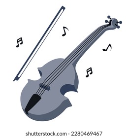 Violin icon. Musical instrument silhouette. 
Vector illustration of a violin. Musical instrument violin vector