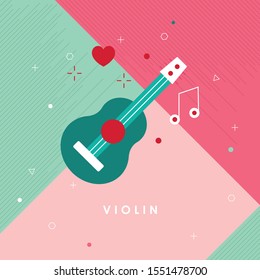 
Violin icon. Musical instrument Symbol. EPS 10 Vector.