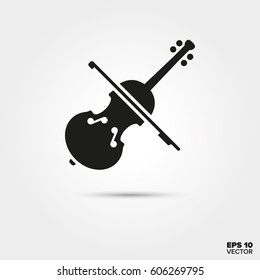 Violin icon. Musical instrument Symbol. EPS 10 Vector.