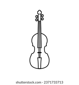 Violinsymbol auf weißem Hintergrund. Vektorgrafik.