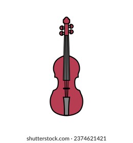 Violin icon on white background. Vector illustration.