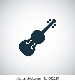 violin icon, on white background