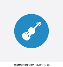 violin icon, on white background