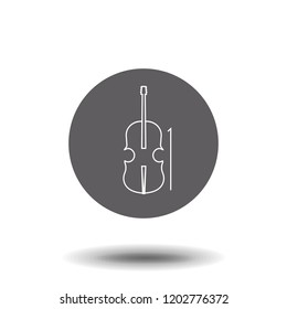 Violin icon. Outline violin vector icon for web design isolated on white background