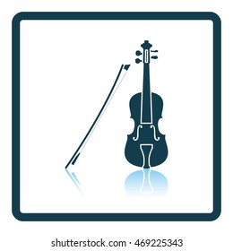 Violin icon. Shadow reflection design. Vector illustration.