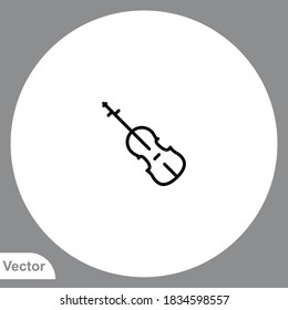 Violin icon sign vector,Symbol, logo illustration for web and mobile
