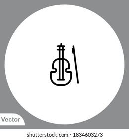 Violin icon sign vector,Symbol, logo illustration for web and mobile