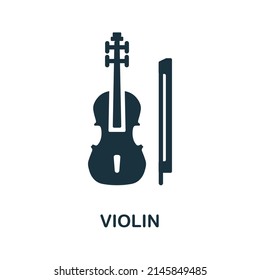 Violin icon. Simple element from musical instruments collection. Creative Violin icon for web design, templates, infographics and more