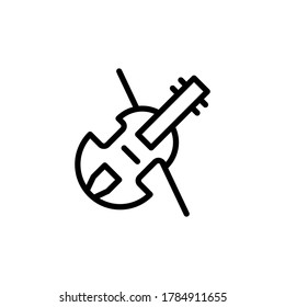 Violin icon. Simple line, outline vector elements of cultural activities icons for ui and ux, website or mobile application