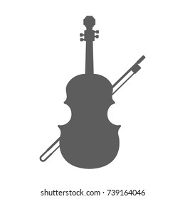 Violin icon in trendy flat style isolated on white background. Symbol for your web site design, logo, app, UI. Vector illustration, EPS