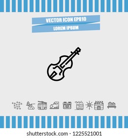 Violin icon vector