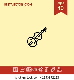 Violin icon vector