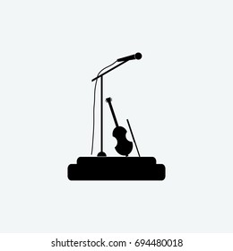 violin icon vector