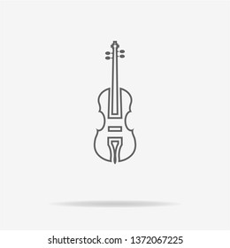Violin icon. Vector concept illustration for design.