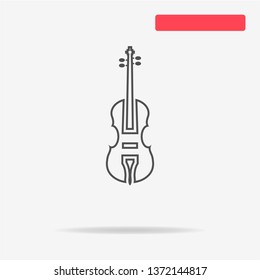 Violin icon. Vector concept illustration for design.