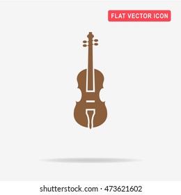 Violin icon. Vector concept illustration for design.